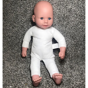 Kingstate The Dollcrafter Baby Doll Cloth Body Vinyl Head Hand Feet Blue Eyes 15
